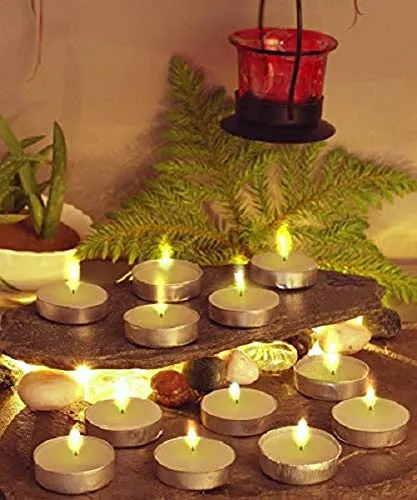 KAAS Tea Light Candles 4.5 Hours Long Burning Non Toxic Wax Decorative Candles - Set of 100 Pieces