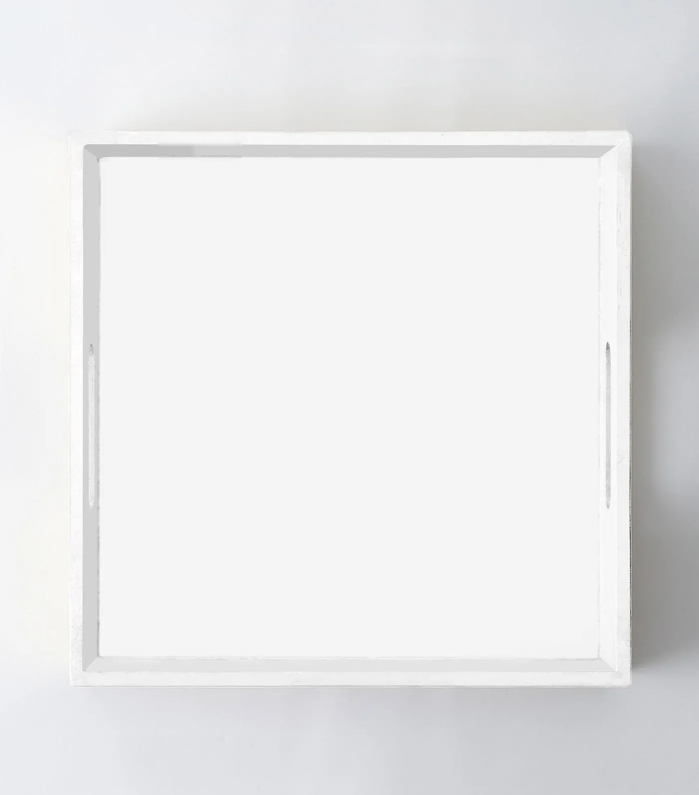 White Lacquered Wood Tray